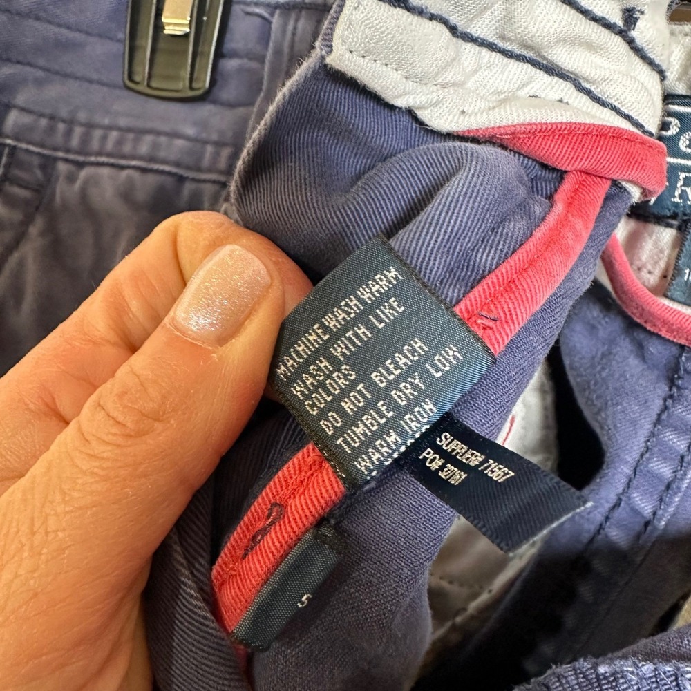 VTG Polo Ralph Lauren Cargo Shorts Men 34 Navy Blue Classic Heavy Y2K  Red Pony - Picture 7 of 12